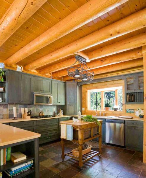 木别墅餐厅厨房欣赏一8596 帖子ID:1992-木图网-木结构之家 www.woodpic.cn