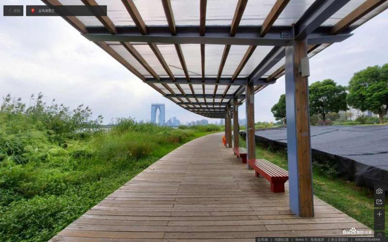 江苏省苏州市金鸡湖景区木廊架7338 帖子ID:2243-木图网-木结构之家 www.woodpic.cn