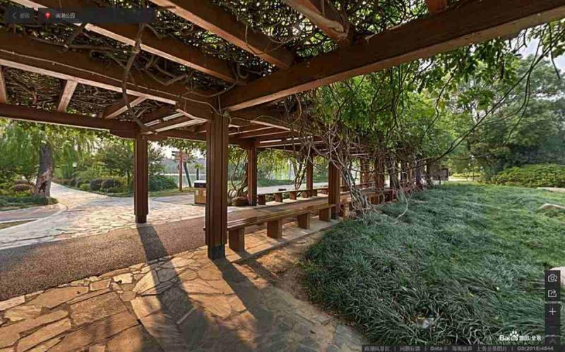 江苏省苏州市沙家浜虞山尚湖旅游区防腐木廊架519 帖子ID:2244-木图网-木结构之家 www.woodpic.cn