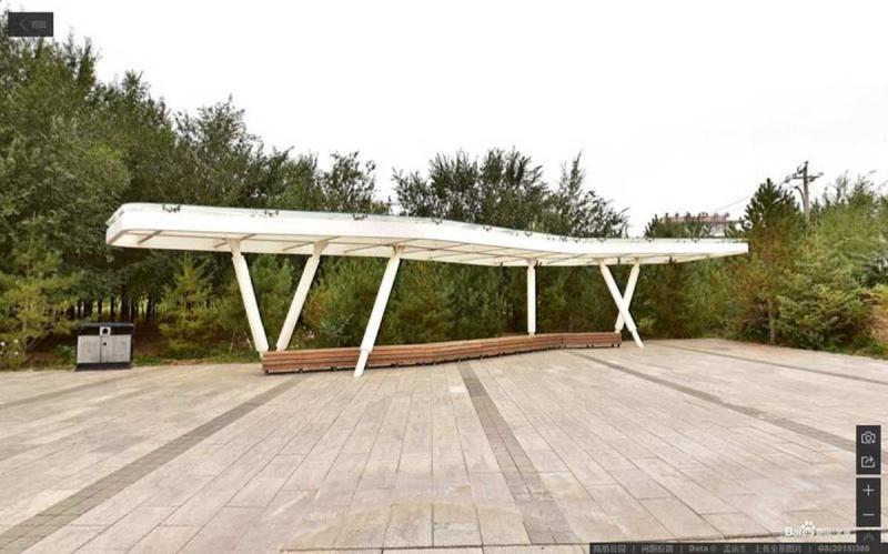 内蒙古二连浩特市陆桥公园防腐木廊架4194 帖子ID:2250-木图网-木结构之家 www.woodpic.cn