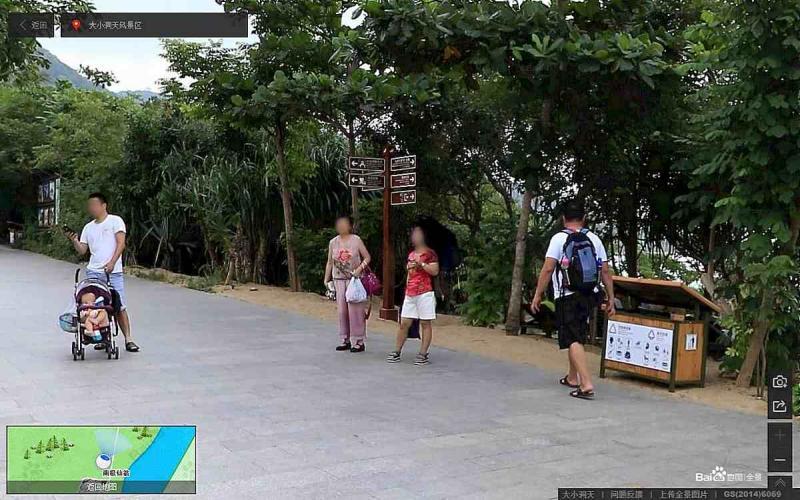 海南省三亚市大小洞天风景区防腐木指示牌3864 帖子ID:2364-木图网-木结构之家 www.woodpic.cn
