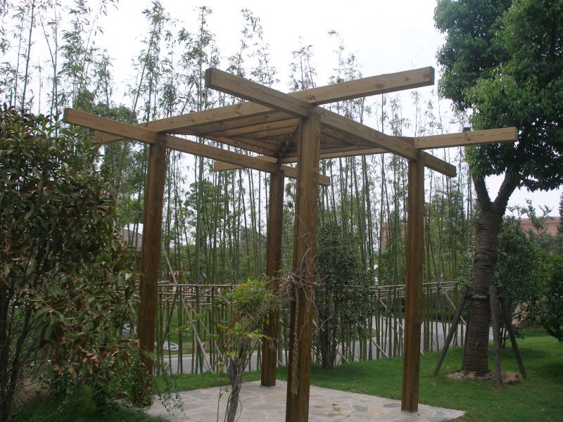 浦东新区陆家嘴某小区花架4482 帖子ID:664-木图网-木结构之家 www.woodpic.cn