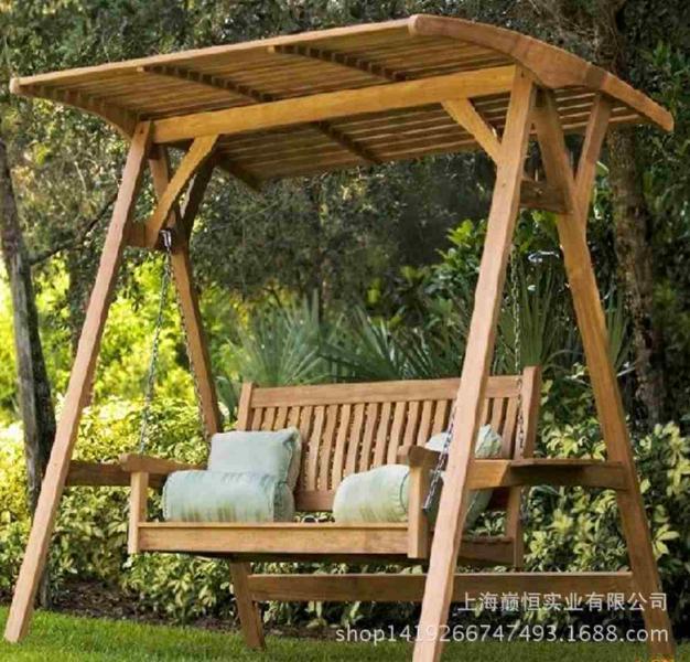 防腐木秋千欣赏一1632 帖子ID:2531-木图网-木结构之家 www.woodpic.cn