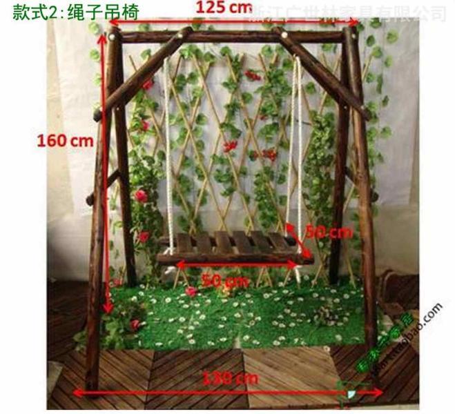 防腐木秋千欣赏六8187 帖子ID:2536-木图网-木结构之家 www.woodpic.cn