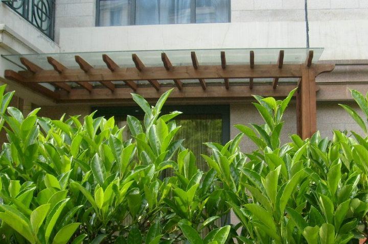 玻璃顶直形花架4612 帖子ID:667-木图网-木结构之家 www.woodpic.cn