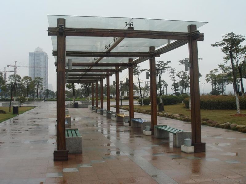 玻璃顶直形花架8030 帖子ID:667-木图网-木结构之家 www.woodpic.cn