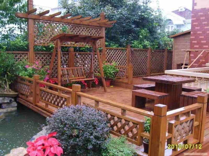 防腐木秋千欣赏二四9709 帖子ID:2553-木图网-木结构之家 www.woodpic.cn