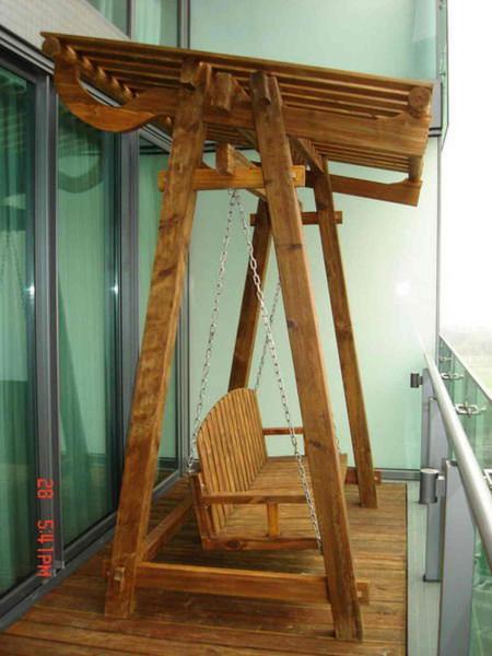 防腐木秋千欣赏二八7957 帖子ID:2557-木图网-木结构之家 www.woodpic.cn