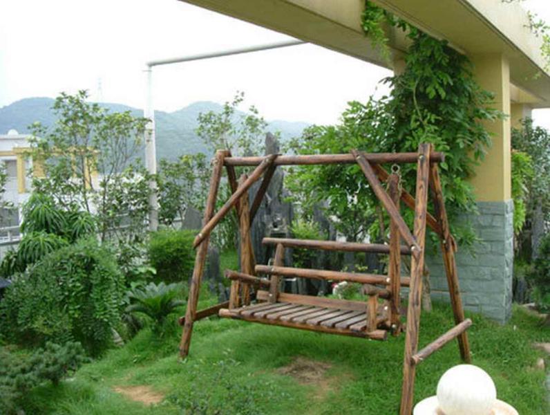 防腐木秋千欣赏二九1506 帖子ID:2558-木图网-木结构之家 www.woodpic.cn
