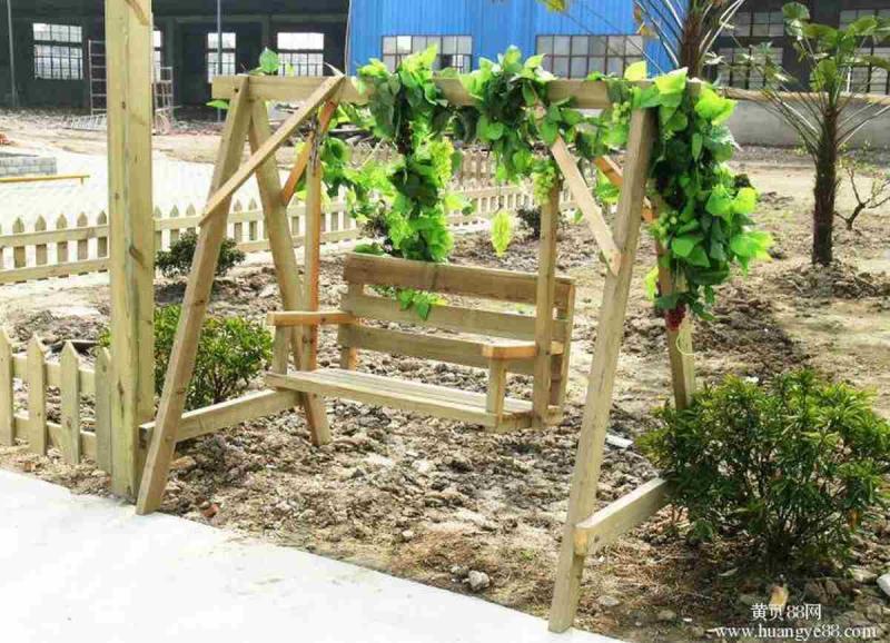 防腐木秋千欣赏三三4578 帖子ID:2562-木图网-木结构之家 www.woodpic.cn