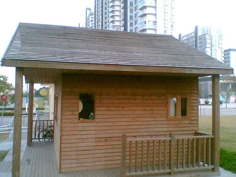 上海松江区某公园防腐木小木屋6765 帖子ID:2945-木图网-木结构之家 www.woodpic.cn