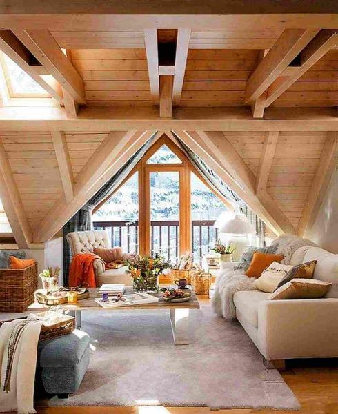 可以看星星的木屋阁楼卧室4784 帖子ID:2949-木图网-木结构之家 www.woodpic.cn