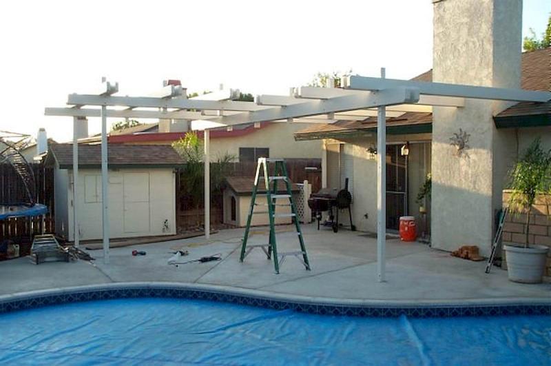 刷白漆的木结构廊架7972 帖子ID:2976-木图网-木结构之家 www.woodpic.cn