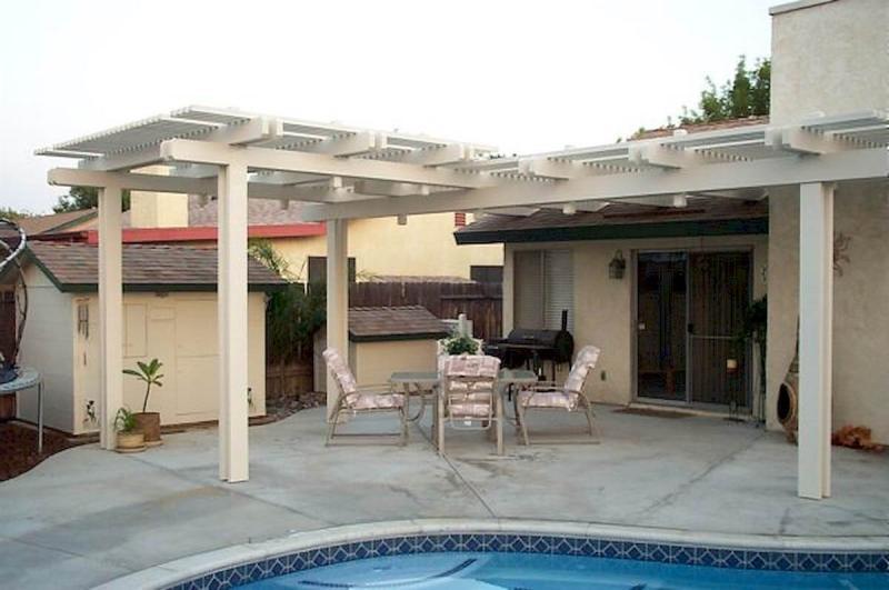 刷白漆的木结构廊架4219 帖子ID:2976-木图网-木结构之家 www.woodpic.cn