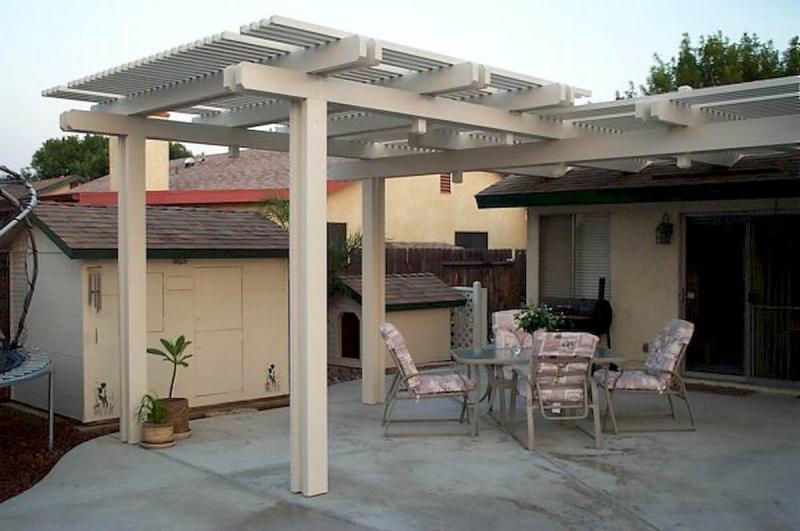 刷白漆的木结构廊架4461 帖子ID:2976-木图网-木结构之家 www.woodpic.cn