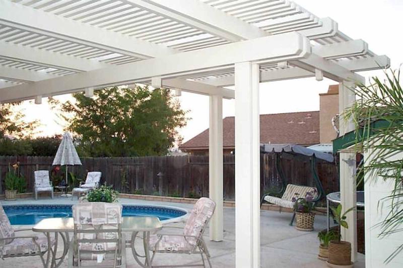 刷白漆的木结构廊架4356 帖子ID:2976-木图网-木结构之家 www.woodpic.cn