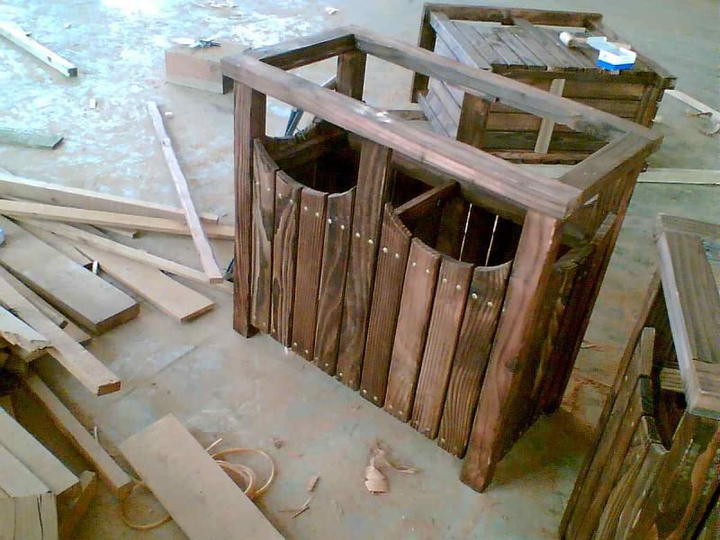 表面炭化木景观垃圾筒8119 帖子ID:2978-木图网-木结构之家 www.woodpic.cn