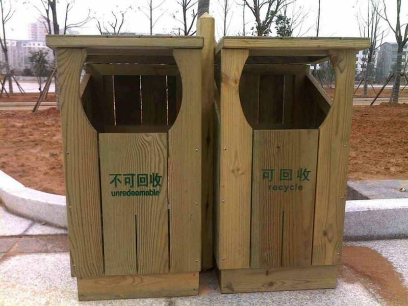 防腐木垃圾桶欣赏三5900 帖子ID:2879-木图网-木结构之家 www.woodpic.cn