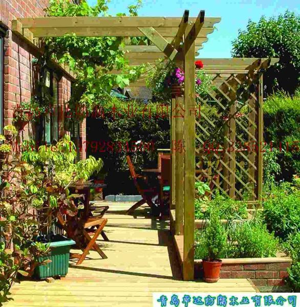 防腐木庭院景观欣赏一5874 帖子ID:2889-木图网-木结构之家 www.woodpic.cn