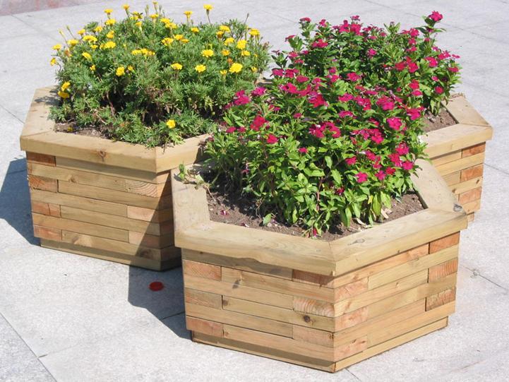 多边形防腐木花箱1985 帖子ID:935-木图网-木结构之家 www.woodpic.cn