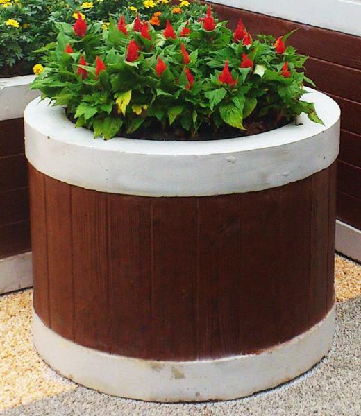 圆形防腐木花箱5623 帖子ID:949-木图网-木结构之家 www.woodpic.cn