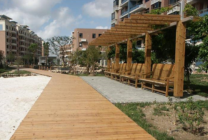 直形钢索斜拉直形花架1064 帖子ID:978-木图网-木结构之家 www.woodpic.cn