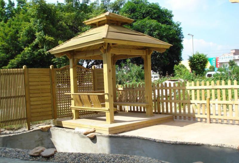 防腐木六角双层亭1175 帖子ID:987-木图网-木结构之家 www.woodpic.cn