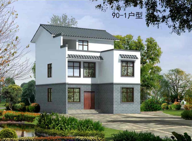 江西省兴国县农村自建房户型设计图集(90㎡户型)2849 帖子ID:9436-木图网-木结构之家 www.woodpic.cn
