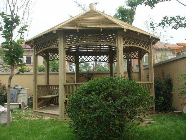 户外防腐木八角亭2327 帖子ID:983-木图网-木结构之家 www.woodpic.cn