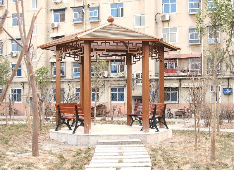 带宝顶防腐木六角凉亭5261 帖子ID:998-木图网-木结构之家 www.woodpic.cn