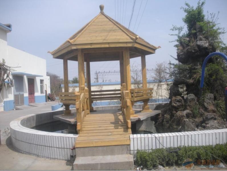 带宝顶防腐木六角凉亭4259 帖子ID:998-木图网-木结构之家 www.woodpic.cn