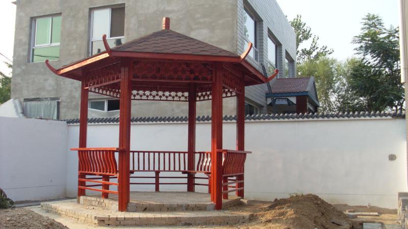 美人靠防腐木六角凉亭8367 帖子ID:1008-木图网-木结构之家 www.woodpic.cn