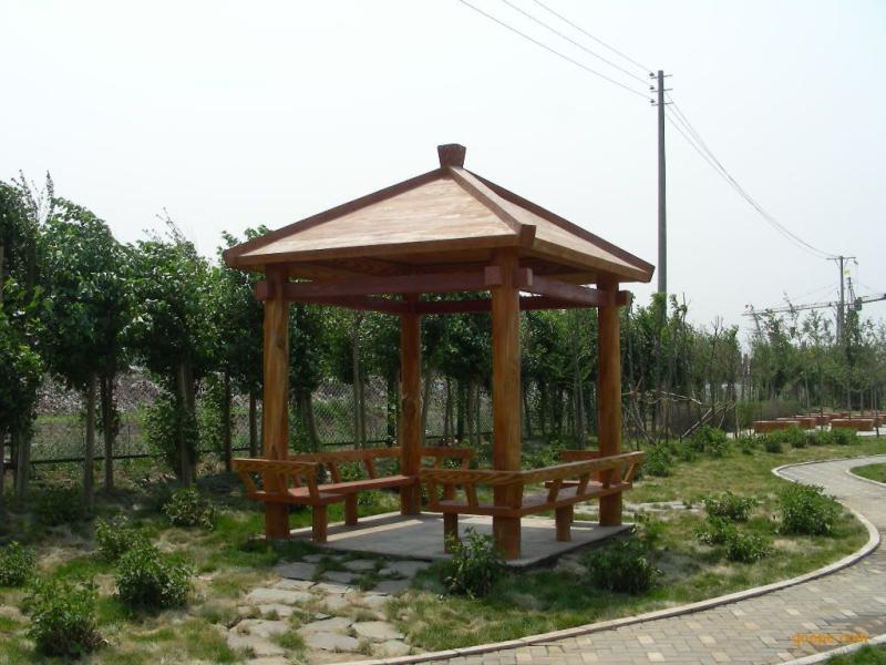 美人靠防腐木四角凉亭7794 帖子ID:1009-木图网-木结构之家 www.woodpic.cn