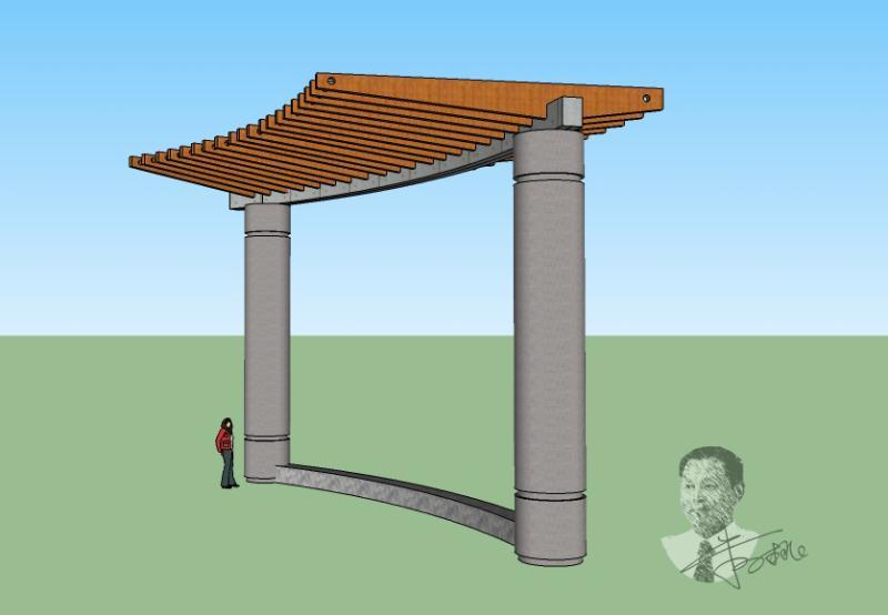 悬臂式花架 su模型下载9756 帖子ID:1108-木图网-木结构之家 www.woodpic.cn