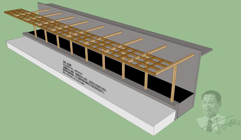 钢木花架su模型下载4399 帖子ID:1120-木图网-木结构之家 www.woodpic.cn