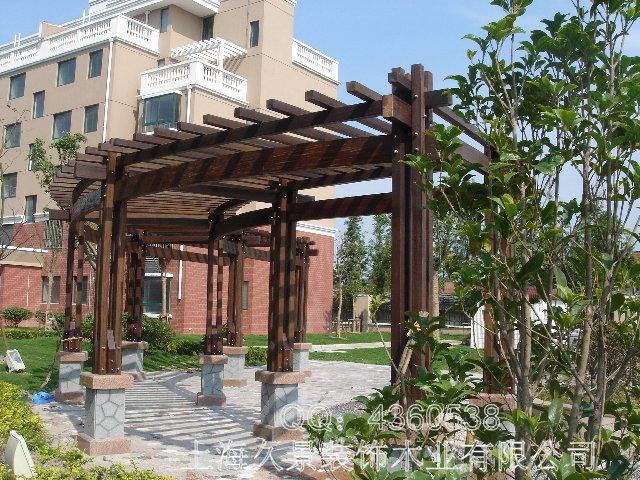 户外防腐木花架欣赏[含部分公司工程案例]418 帖子ID:1169-木图网-木结构之家 www.woodpic.cn