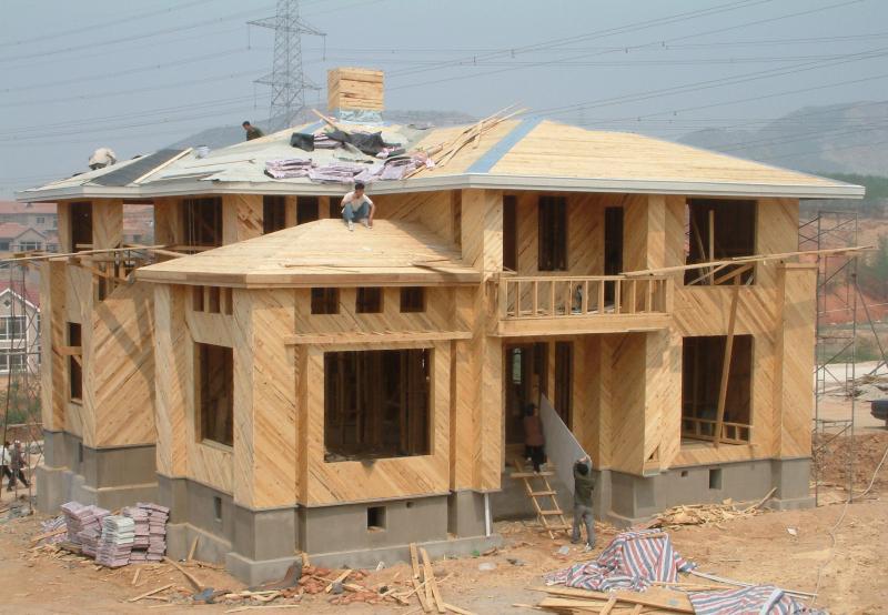 一组木结构别墅的施工进程....7982 帖子ID:1208-木图网-木结构之家 www.woodpic.cn