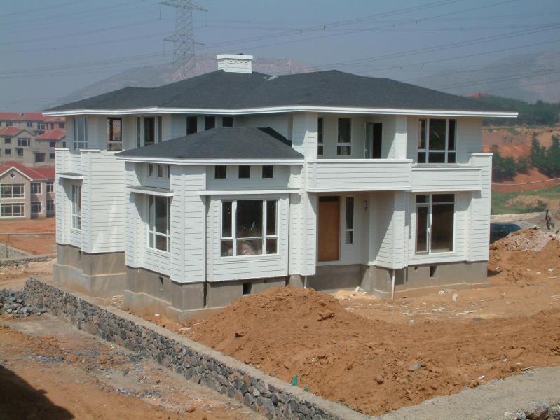 一组木结构别墅的施工进程....9974 帖子ID:1208-木图网-木结构之家 www.woodpic.cn
