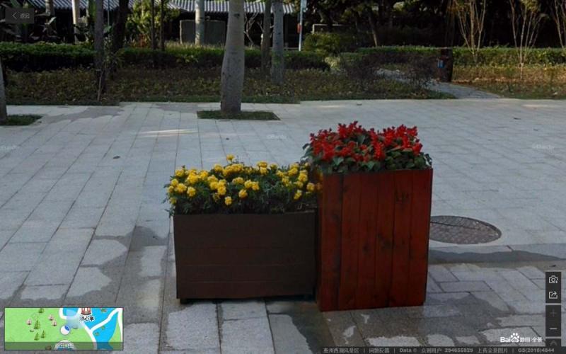 广东省惠州市惠州西湖旅游景区防腐木花箱5722 帖子ID:1476-木图网-木结构之家 www.woodpic.cn