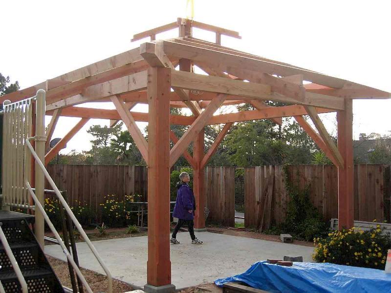 国外木结构凉亭施工过程8096 帖子ID:1533-木图网-木结构之家 www.woodpic.cn