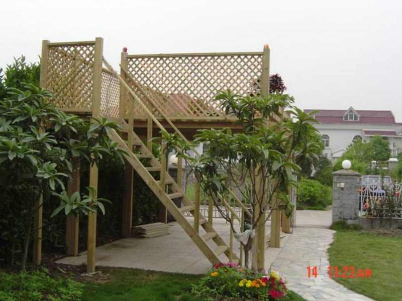 防腐木栏杆欣赏十三64 帖子ID:1726-木图网-木结构之家 www.woodpic.cn